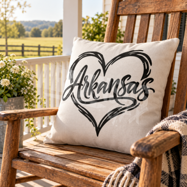 Arkansas Heart Script Collection – 4 SVG Bundle