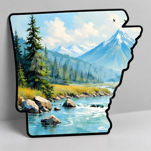 Arkansas Mountain River State Shape Design